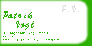 patrik vogl business card